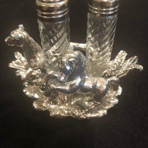Arthur Court Salt & Pepper Shakers - Horse Stand